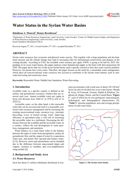 Water Status in the Syrian Water Basins