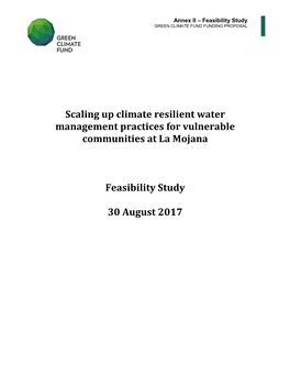 Scaling up Climate Resilient Water Management Practices for Vulnerable Communities at La Mojana