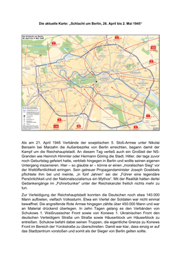 Als Am 21. April 1945 Verbände Der Sowjetischen 5. Stoß-Armee Unter