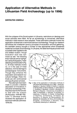 Application of Alternative Methods in Lithuanian Field Archaeology (Up to 1996)