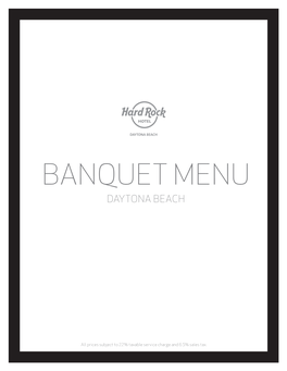 Banquet Menus