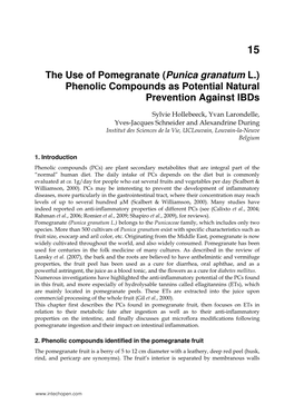 The Use of Pomegranate (Punica Granatum L.) Phenolic Compounds As Potential Natural Prevention Against Ibds