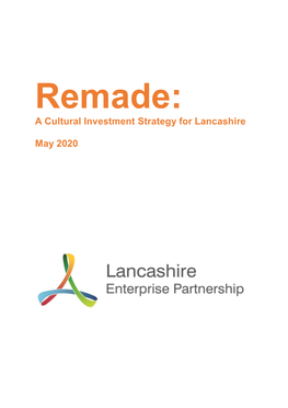 A Cultural Investment Strategy for Lancashire May 2020