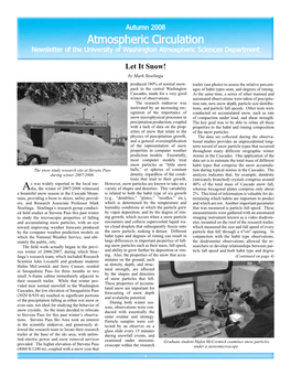 Atmospheric Circulation 2008