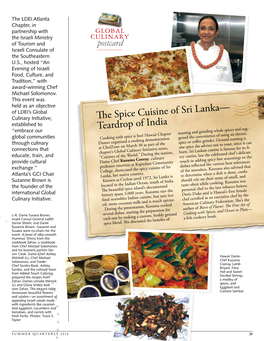 The Spice Cuisine of Sri Lanka— Teardrop of India