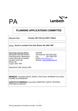 Planning Applications Committee