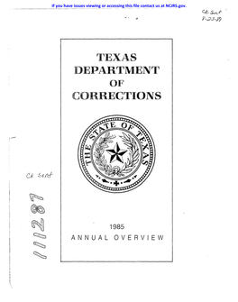 TEXAS Depi\RTMENT CORRECTIONS