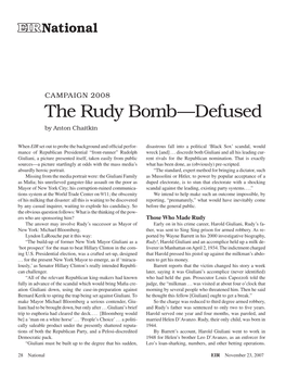 The Rudy Bomb—Defused by Anton Chaitkin