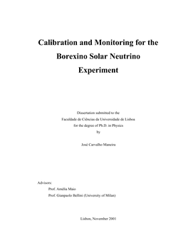 Calibration and Monitoring for the Borexino Solar Neutrino Experiment