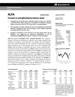 ALFA Corporate Note January 18, 2019