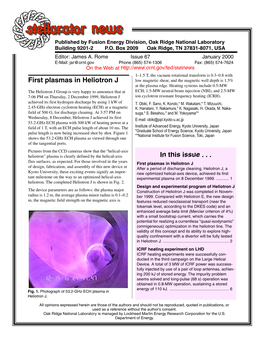Stellarator News Issue 67