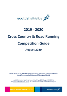 2019 - 2020 Cross Country & Road Running Competition Guide August 2020