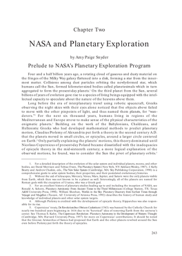 NASA and Planetary Exploration