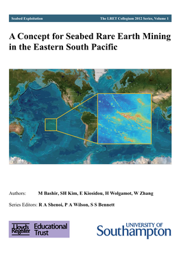 A Concept for Seabed Rare Earth Mining in the Eastern South Pacific