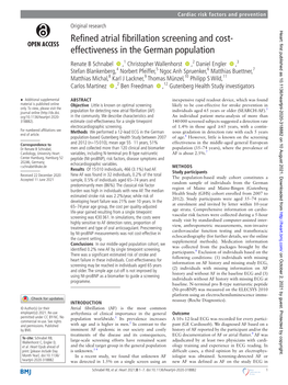 Refined Atrial Fibrillation Screening and Cost-Effectiveness in The