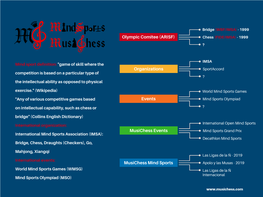 Musichess. Music, Dance & Mind Sports