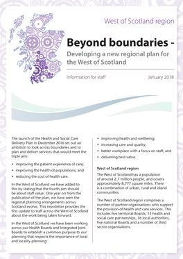 Beyond Boundaries - Developing a New Regional Plan for the West of Scotland