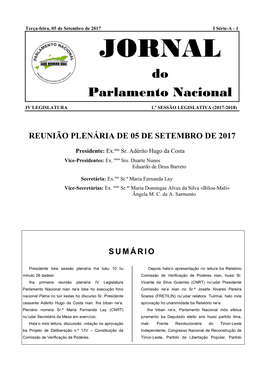 PN I Série a 05-09-2017 Plenário