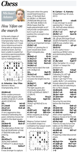 Hou Yifan on the March