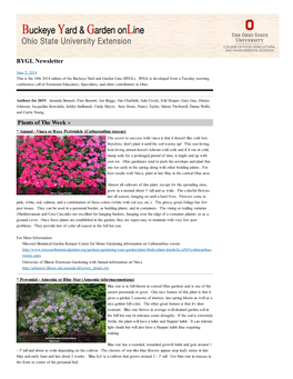 BYGL Newsletter | Buckeye Yard & Garden Online