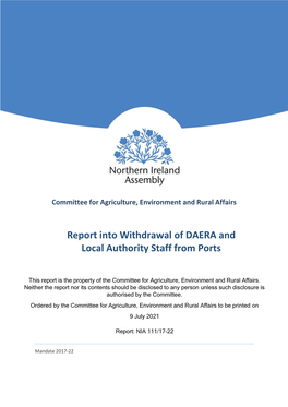 Committee for Agriculture, Environment and Rural Affairs