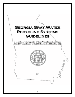 State of Georgia, Gray Water Recycling System Guidelines