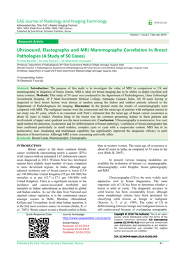 Ultrasound, Elastography and MRI Mammography