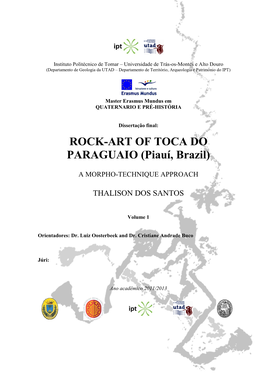 ROCK-ART of TOCA DO PARAGUAIO (Piauí, Brazil)