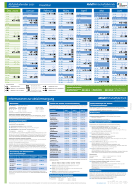 Abfuhrkalender 2021 Informationen Zur Abfallentsorgung Kraichtal