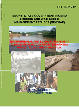 Ebonyi State Government Nigeria Erosion and Watershed