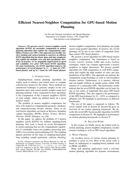 Efficient Nearest-Neighbor Computation for GPU-Based Motion