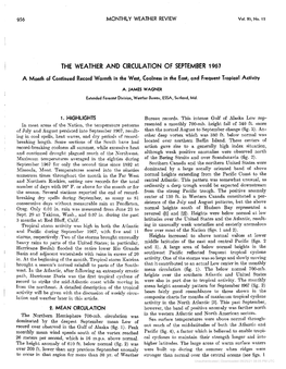 The Weather and Circulation of September 1967