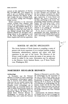 Northern Research Reports