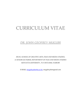 Curriculum Vitae