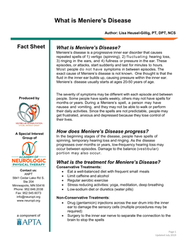 What Is Meniere's Disease