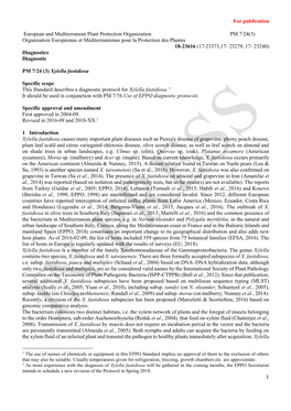 For Publication European and Mediterranean Plant Protection Organization PM 7/24(3)