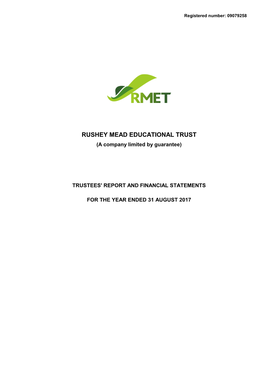 RUSHEY MEAD EDUCATIONAL TRUST (A Company Limited by Guarantee)