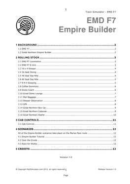 EMD F7 Empire Builder