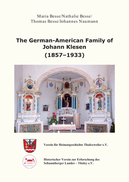 The German-American Family of Johann Klesen (1857–1933)