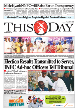 Election Results Transmitted to Server, INEC Ad-Hoc Officers Tell Tribunal