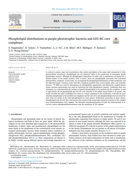 BBA - Bioenergetics 1860 (2019) 461–468