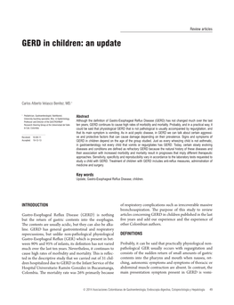 GERD in Children: an Update