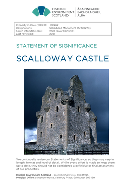 Scalloway Castle Statement of Significance