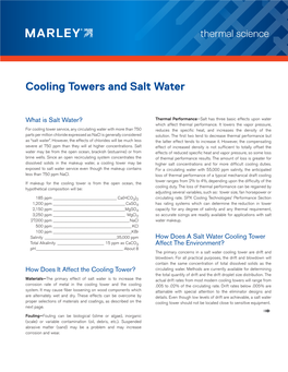 Cooling Towers and Salt Water