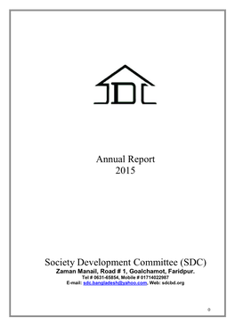 Annual Report 2015 Society Development Committee (SDC)