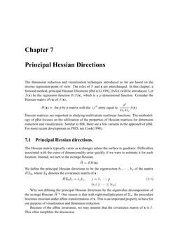 Chapter 7 Principal Hessian Directions