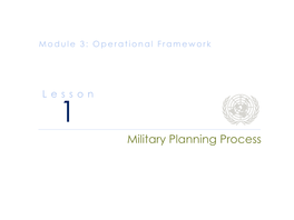 Military Planning Process