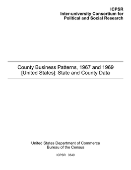 County Business Patterns, 1967 and 1969 [United States]: State and County Data