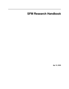 SFM Research Handbook