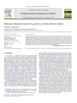 Molecular Vibrational Modes of C60 and C70 Via Finite Element Method